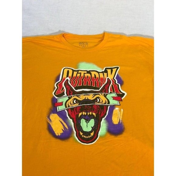 Outrank Shirt Mens sz 3XL XXXL Yellow Graphic Short Sleeve T-Shirt - Picture 2 of 6